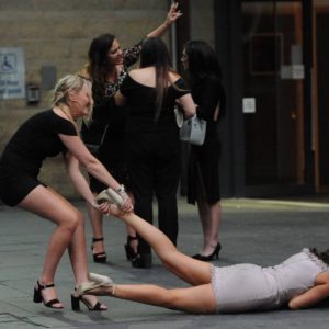 Ladies getting a bit drunk