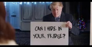 Boris wants to hide in a fridge