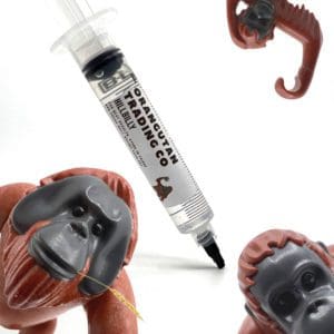 Orangutans checking out a spore syringe