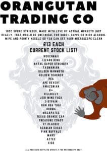 Orangutan Trading Co Menu