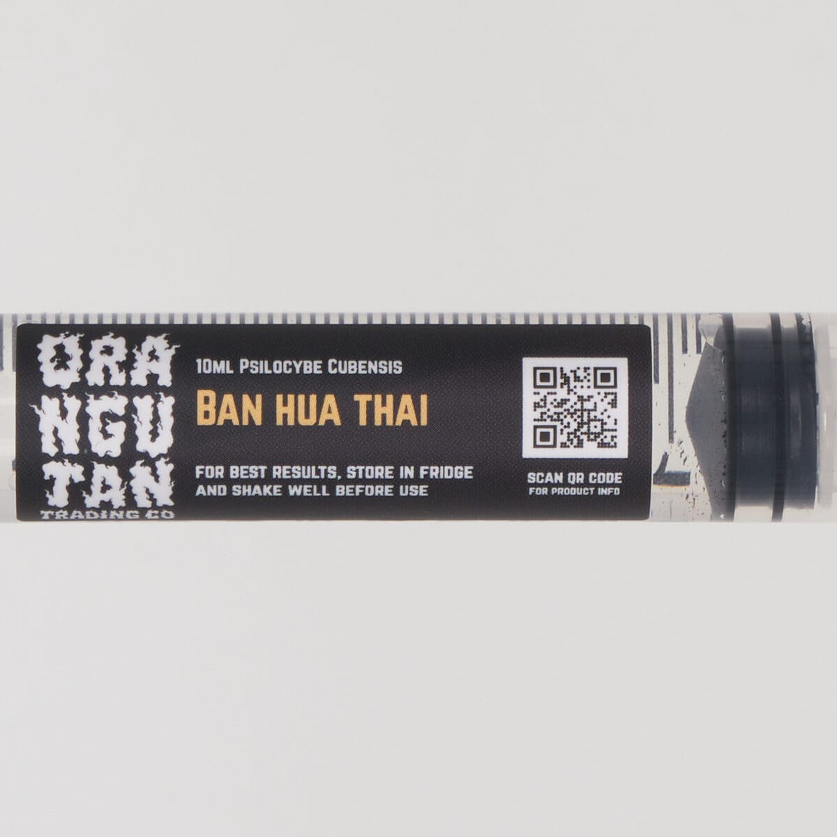 Close up of Orangutan Trading Co Ban Hua Thai spore syringe