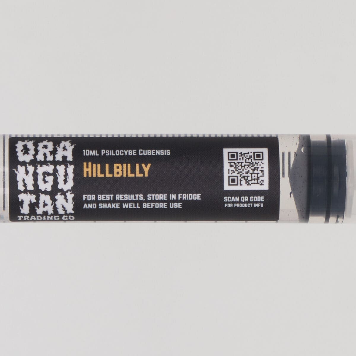 Close up of Orangutan Trading Co Hillbilly spore syringe
