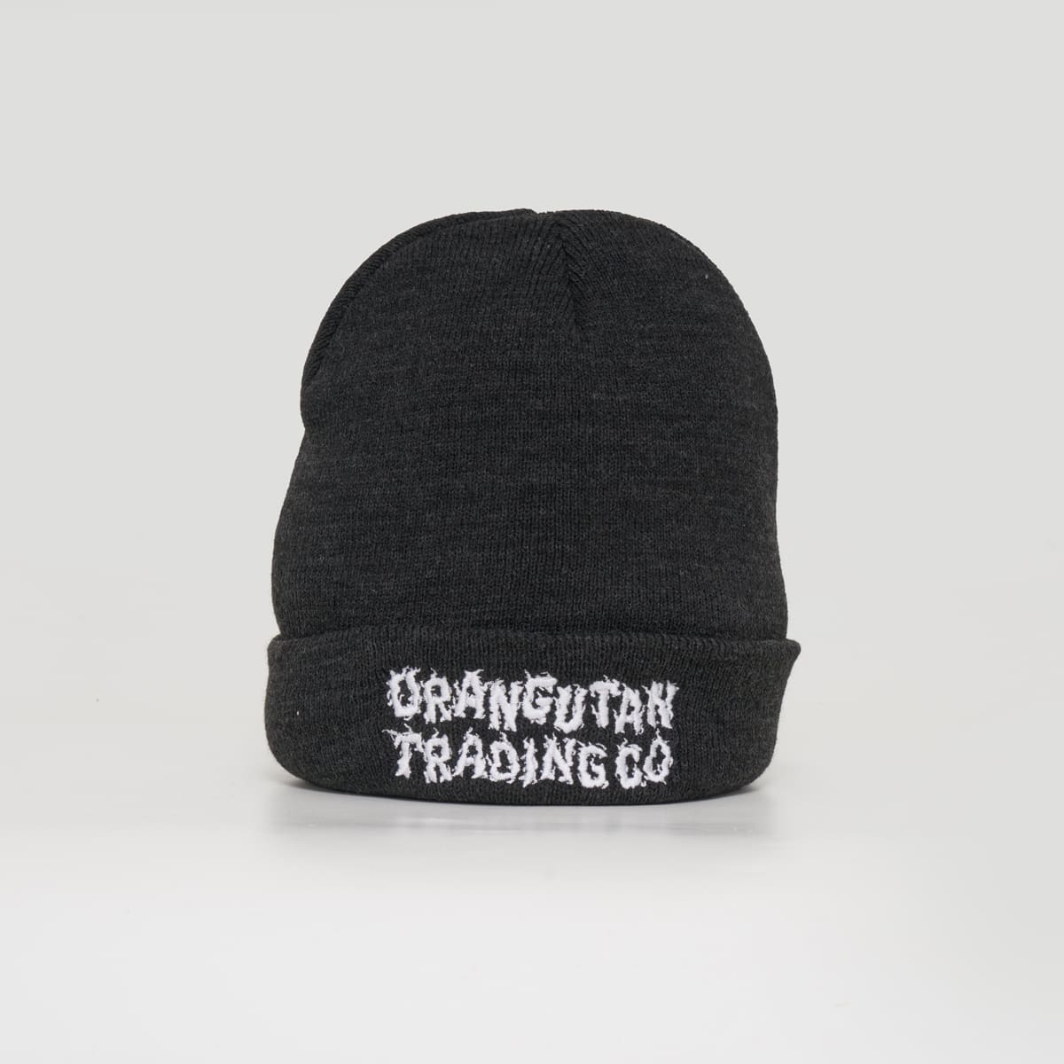 Orangutan Trading Co's Black Beanie, front view